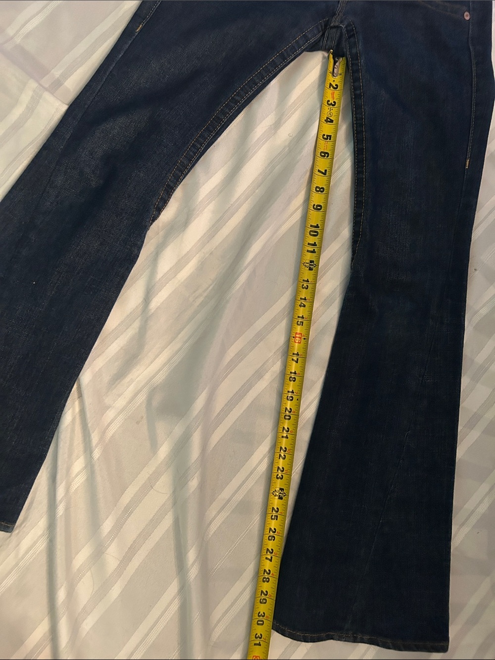 True Religion Dark Indigo Flare Jeans - Picture 13 of 14